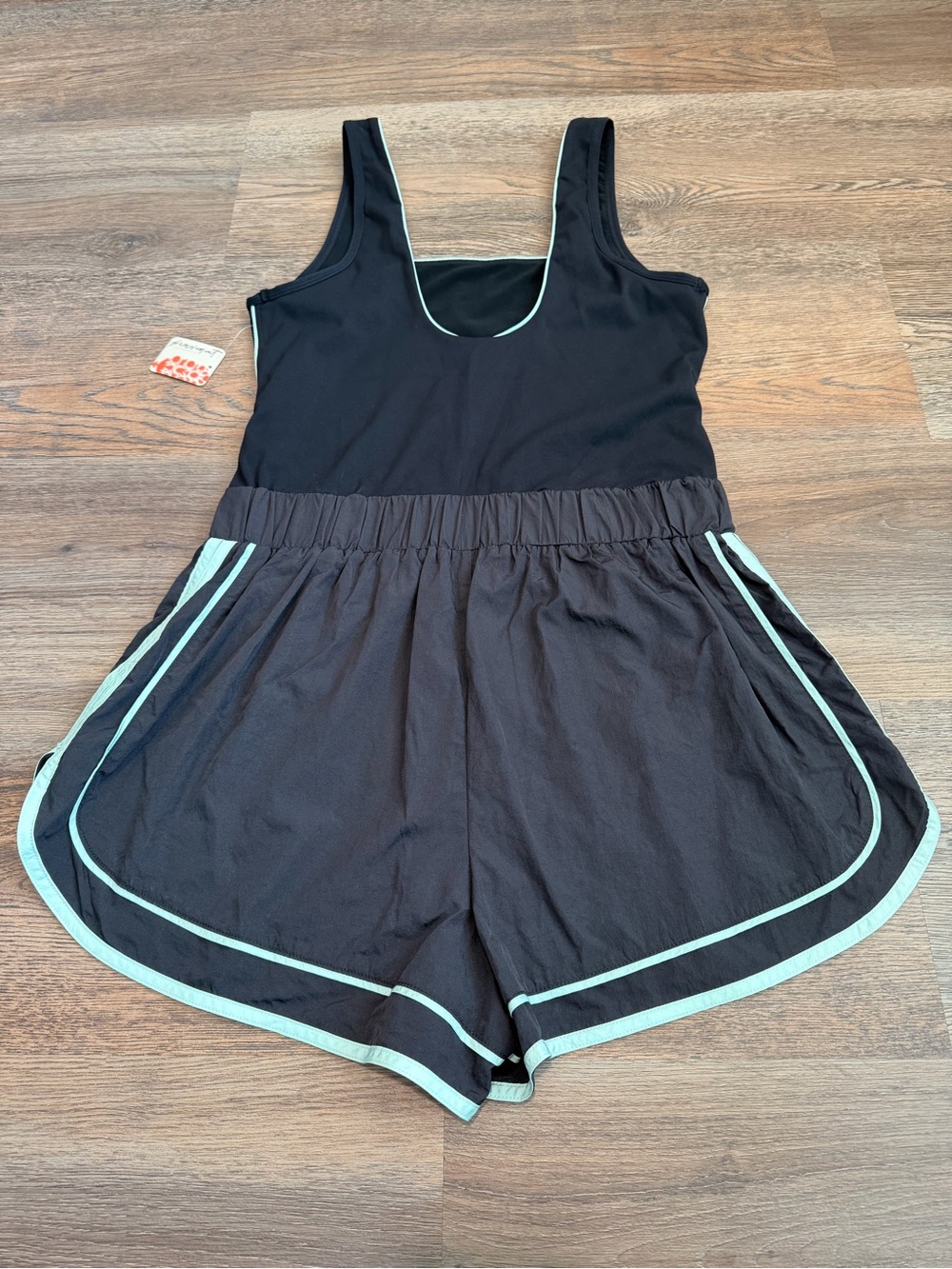 FP Movement Varsity Blues Runsie Black Mint Square Neck One Piece Size Large - Picture 5 of 8